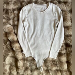 Nuuds White Long Sleeve Bodysuit